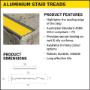 Antislip Aluminium Stair Tread Nosings