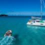 Sailing Catamaran at Whitehaven Beach