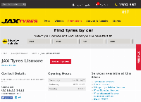 JAX Tyres Lismore's website