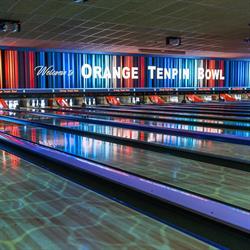 Orange Ten Pin Bowl