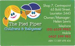 Pied Piper Childrens & Baby Wear The