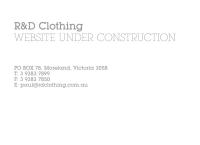 R&d Clothing Pty Ltd