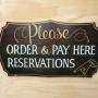 hand painted interior sign