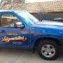 handpainted sign on my ute