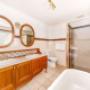 Vanity in bathroom