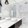 Vanity in bathroom