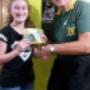 Uploaded by visitor on 21/5/2017 - Jessica Hogg receives her reward of $100