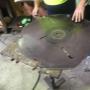 indistrial size saw blade for sharpening.