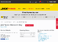 JAX Tyres Warners Bay's website