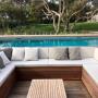 Outdoor seat covers and cushions for this stunning home in Portsea.