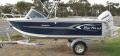 Bluefin Weekender boat and Evinrude e-tec outboard motor and trailer