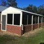 Patio brick up and enclose