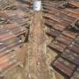 Old rusty valley iron getting replaced