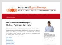 Acumen Clinical Hypnotherapy's website