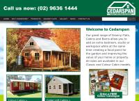 Cedarspan Cabins & Barns's website