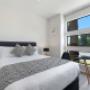 Artistically appointed guest room