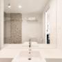 Vanity in bathroom