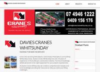 Davies Cranes Whitsunday's website