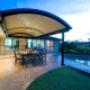 Poolside entertaining area