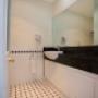 Vanity in bathroom