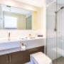 Vanity in bathroom