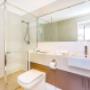Vanity in bathroom