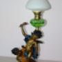 Bronze Figural Oil Lamp