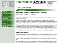 Greenfield Lawyers Pty Ltd's website