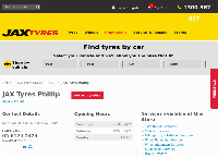 JAX Tyres Phillip's website