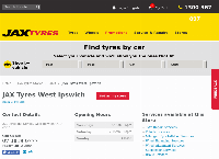 JAX Tyres West Ipswich's website