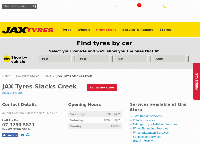 JAX Tyres Slacks Creek's website