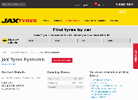 JAX Tyres Fyshwick's website