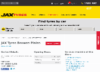 JAX Tyres Browns Plains's website