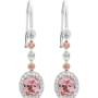 Padparadsca Sapphires, Pink and White Diamonds