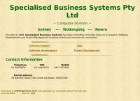 Specialised Business Systems Pty Ltd