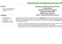 Swisswood Carpentry Joinery Pty Ltd