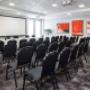 Banquet meeting room with audiovisual equipment