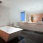 Bathroom cabinetry.