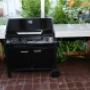 concrete BBQ with timber frame