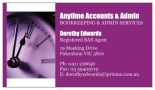 Anytime Accounts & Admin