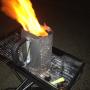 Charcoal Starter in Action