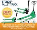 STURGO Pallet Trucks Trade-In Offer for March 2014