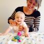 Dr Carly Broadbent (Osteopath) treating a 9 month