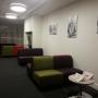 Waiting room with coffee machine and Wifi access