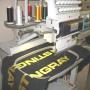 Embroidering a large sail cover