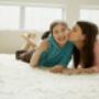 Clean carpet happy family