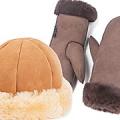 Sheepskin hat & mittens