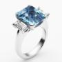 aquamarine and diamond dress ring