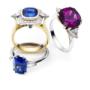 exquisite coloured stone dress rings