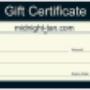 gift certificate